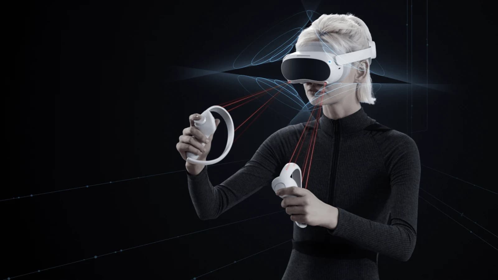 PICO 4 headset and controllers in PICO's official six-degree-of-freedom campaign image